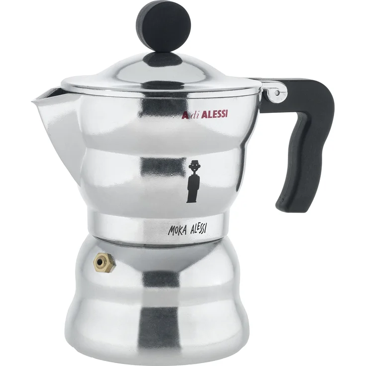 Alessi Moka Alessi AAM33 - 3 Design Espressomaschine aus Aluminiumguss, 3 Tassen – Bild 1