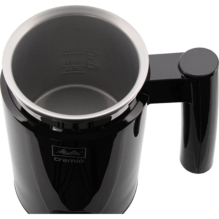 Melitta CREMIO 1014-02 Milchschäumer, 450W, 150ml Milchschaum, für kalte und warme Milch, antihaftbeschichteter Behälter, perfekter, feinporiger Milchschaum, schwarz – Bild 5