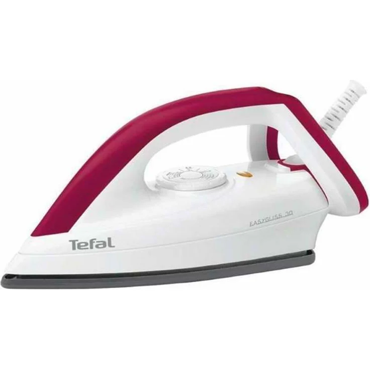 Tefal FS 4030 Trockenbügeleisen Easygliss, 1200 Watt, Durilium-Bügelsohle, weiß-dunkelrot – Bild 1