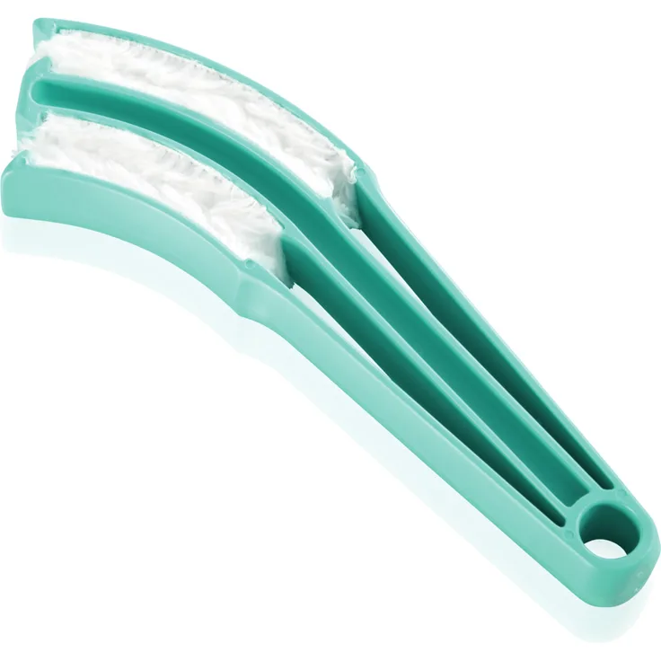 Leifheit Jalousetta, Heizkörperreiniger mit Mikrofaserbezug, ideal für die Reinigung von Jalousien, Reiniger für Lamellen und Rolladen, Heizkörperbürste,