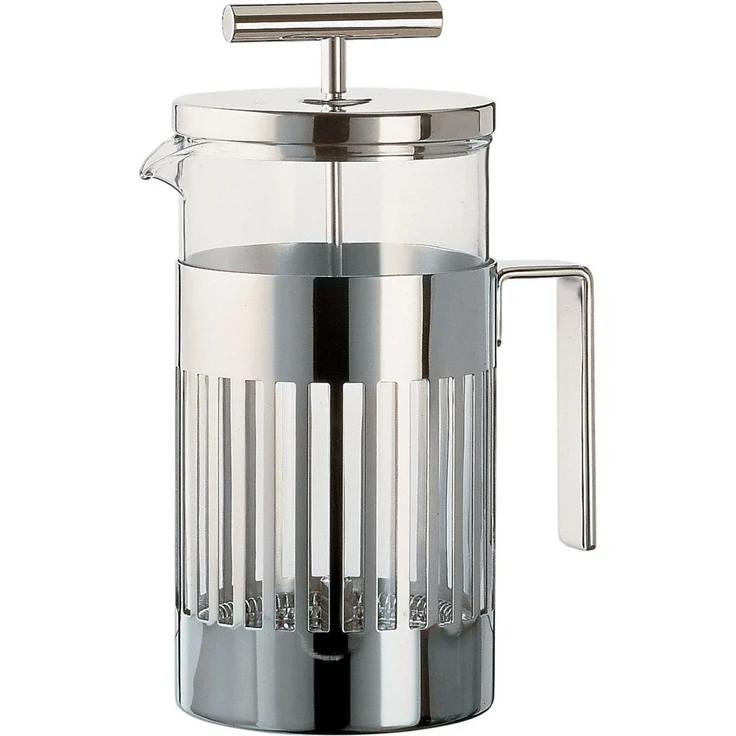 Alessi Pressfilter aus Edelstahl 18-10 glänzend poliert und hitzebeständigem Glas – Bild 1