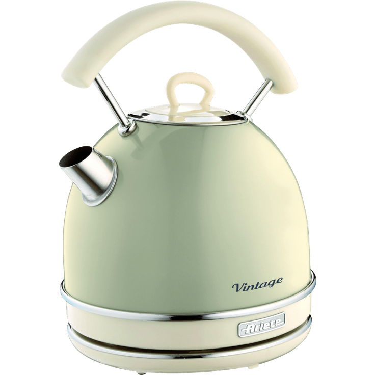 Ariete 2877 Kabelloser Wasserkocher Vintage, 1,7 L, 2200 W, beige, Rostfreier Stahl