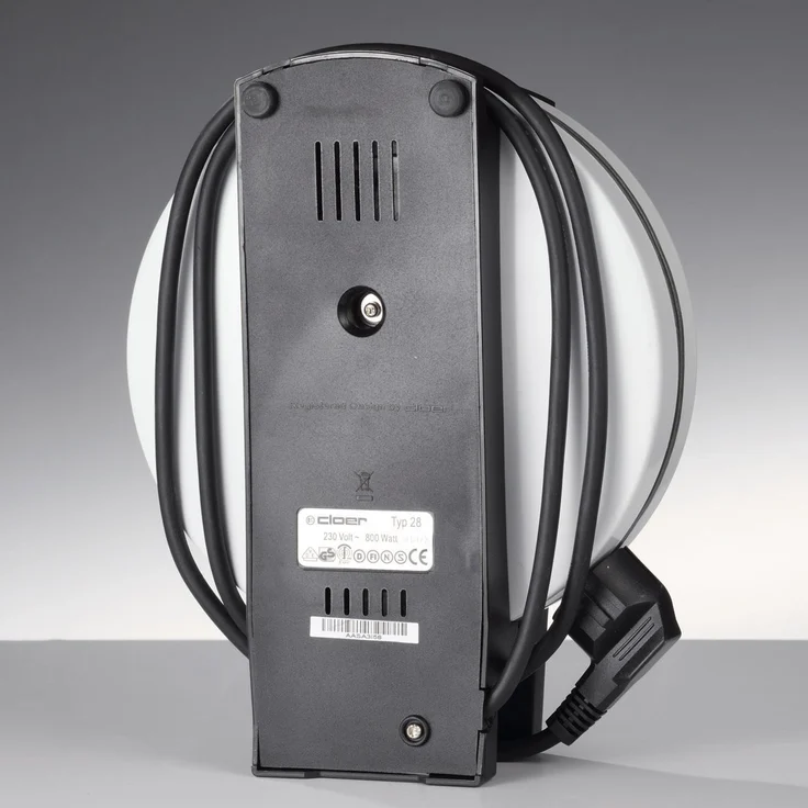 Cloer 281 Hörnchenautomat für hauchdünne, knusprige Hörnchen - 800 W - Backfläche 15 cm Durchmesser - schwere Backplatten - stufenlos wählbarer Bräunungsgrad - Signalton - weiß – Bild 4