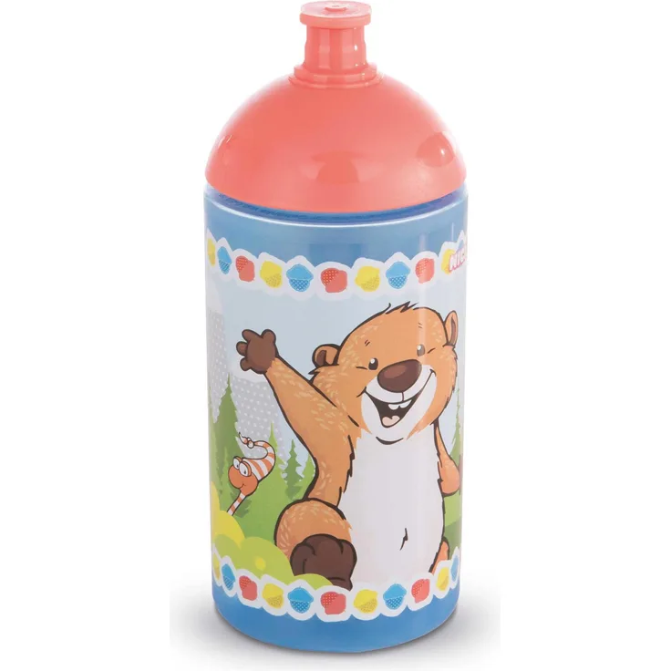NICI 41871 Forest Friends Trinkflasche mit Murmeltier und Eichhörnchen, 19.5 cm