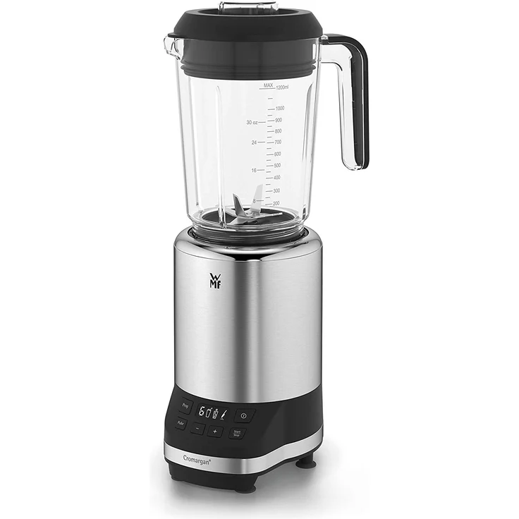 WMF Kult Pro Multifunktionsmixer, 30.000 U-min, 1.200 Watt, 6 Geschwindigkeiten, 3 Autoprogramme, 2 Mixbehälter, 2 To-Go-Mixflaschen, Kreuzklingen für Smoothies, Flachklingen zum Zerkleinern – Bild 2