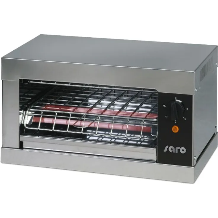 Saro BUSSO T1 Toaster, B 440 x T 260 x H 250, Zeitschaltuhr, Krümelfach, Edelstahl