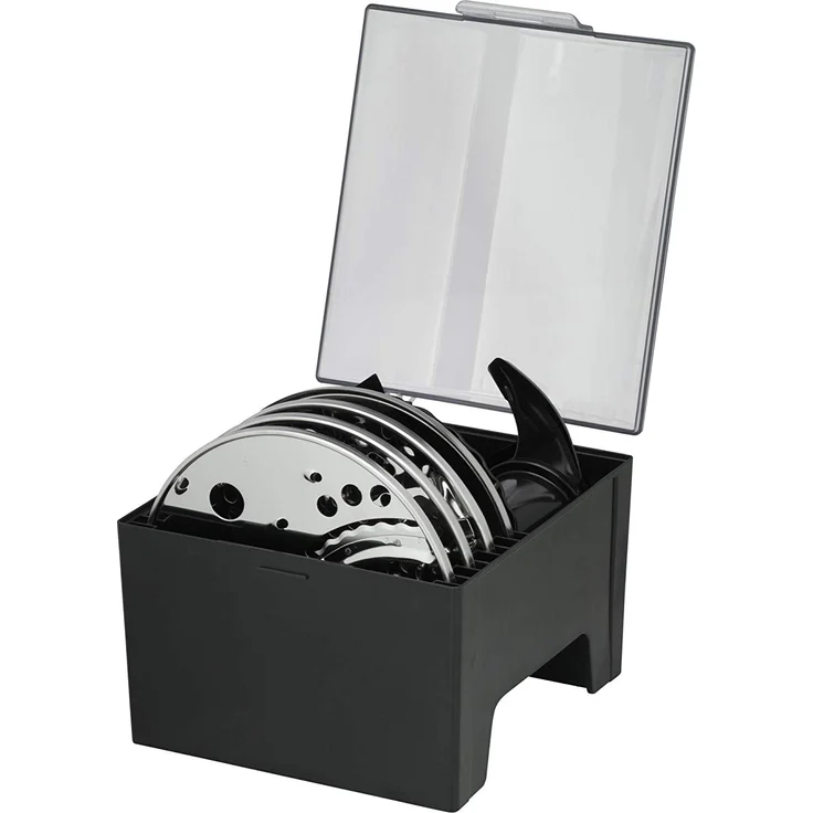 WMF Kult X Edition Küchenmaschine, mit 5 Zubehör-Scheiben, Knetmesser, Stopfen, Edelstahl-Messer, Behälter 2,0l, 500 W – Bild 7