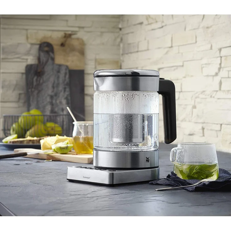 WMF Küchenminis 2 in 1 Vario Wasserkocher, mit Temperatureinstellung, 1,0l, 1900 W, Teekocher Glas mit Teebeutelhalter und Sieb – Bild 7