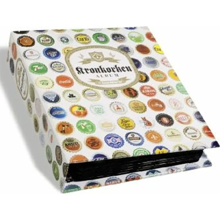 Leuchtturm Kronkorken-Album | Für 210 gebrauchte Kronkorken | Sammelalbum mit 5 Compart Hüllen zur Aufbewahrung Ihrer Kronkorken