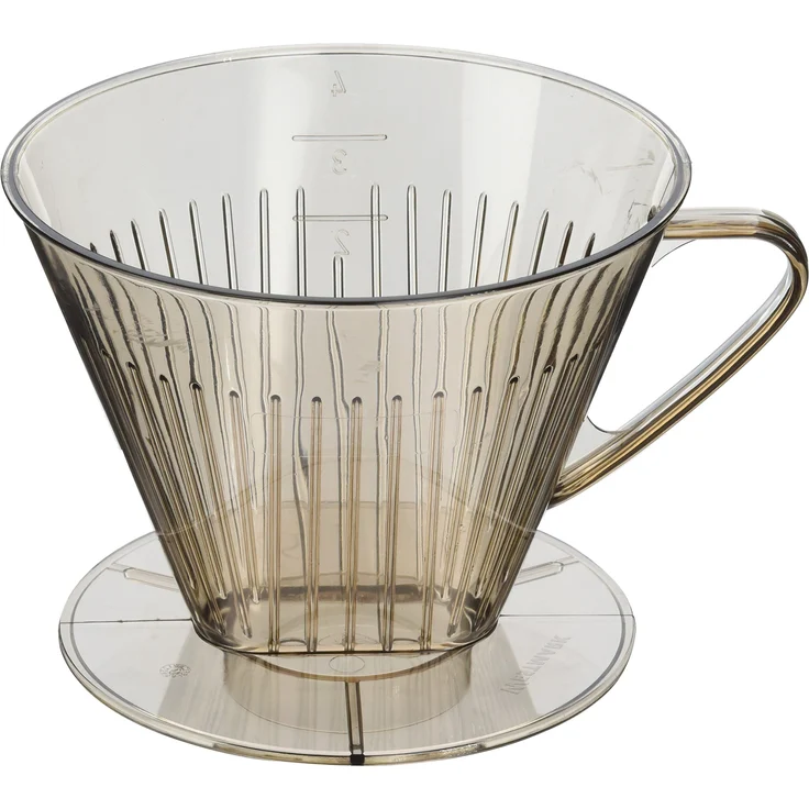 Westmark Kaffeefilter-Filterhalter, Für bis zu 4 Tassen Kaffee, Filtergröße 4, Kunststoff, Braun-Transparent, 24542261