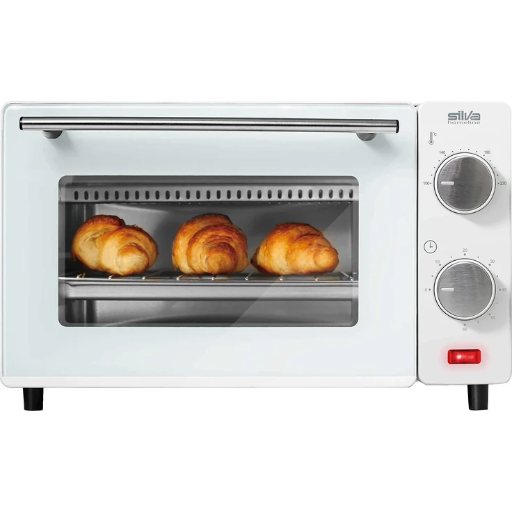 Silva Homeline MB 9500 MB 9500 Minibackofen, 100-230° C regelbar, inklusive Backblech, Grillrost und Zange, 650, Edelstahl, 9 liters, creme – Bild 1