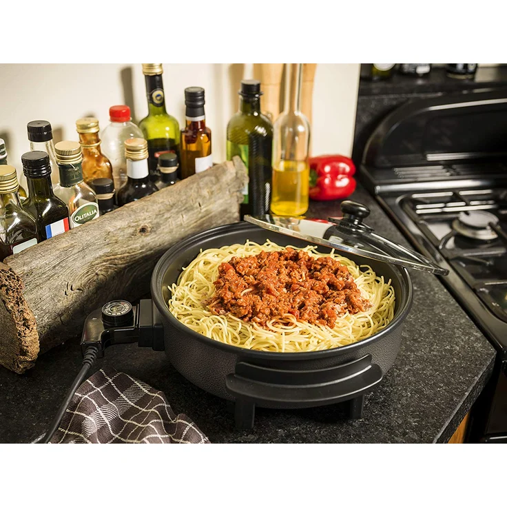 Bestron Elektrische Party--Snackpfanne mit Antihaftbeschichtung, 1500 W, Schwarz – Bild 4