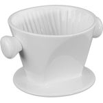 Holst Porzellan GZ 002 Kaffeefilter aus Porzellan für Tasse/Pott, weiß, 10.5 x 10.5 x 8 cm