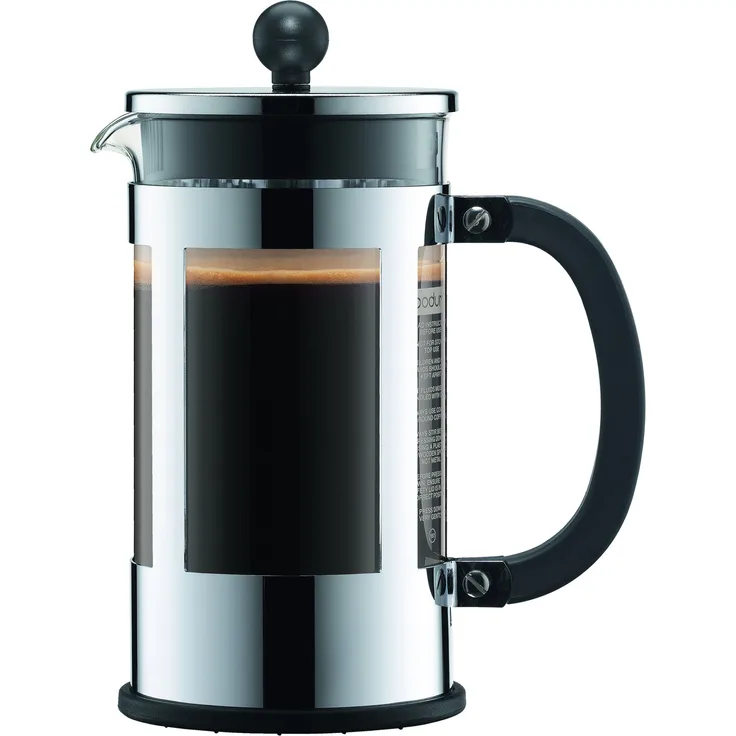 Bodum Kenya Kaffeebereiter 8 Tassen, Edelstahl, Silber, 10.3 x 17.5 x 22.5 cm
