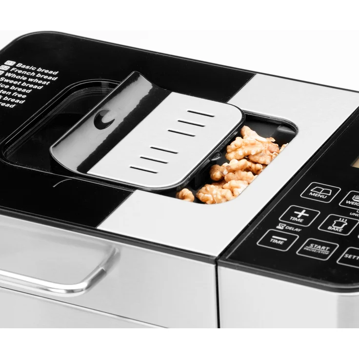 Gastroback 42823 Design Brotbackautomat Advanced, Edelstahl Brotbackmaschine 18 Programme, automatisches Zutatenfach, für 500?g, 750?g und 1.000?g Brotlaibe, Sichtfenster, Timer, 18-8, silber – Bild 2