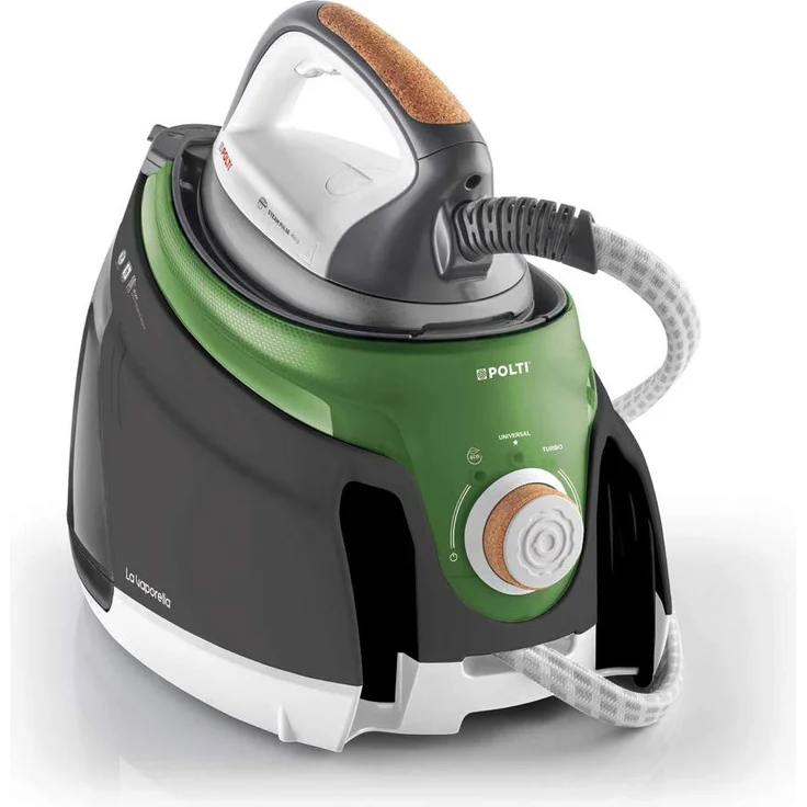 Polti PLEU0247 LA VAPORELLA XT90C Dampfbügelstation mit Heizkessel Aluminiumbügelsohle mit doppelter Keramikbeschichtung 1.4 liters, Grün-Grau – Bild 1