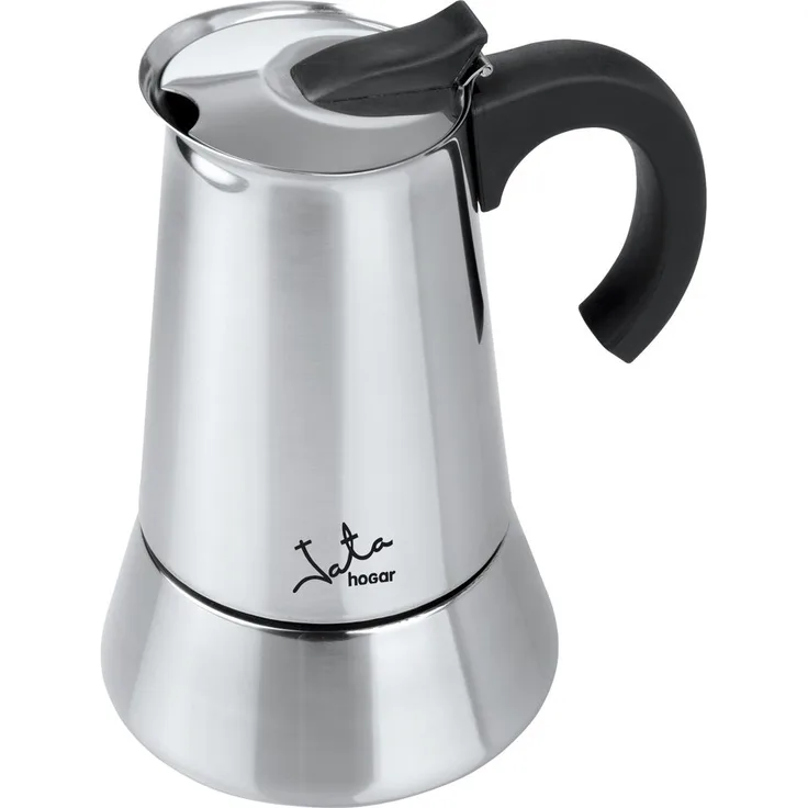 Jata Italienische Kaffeemaschine, Edelstahl, 15 x 15 x 28 cm