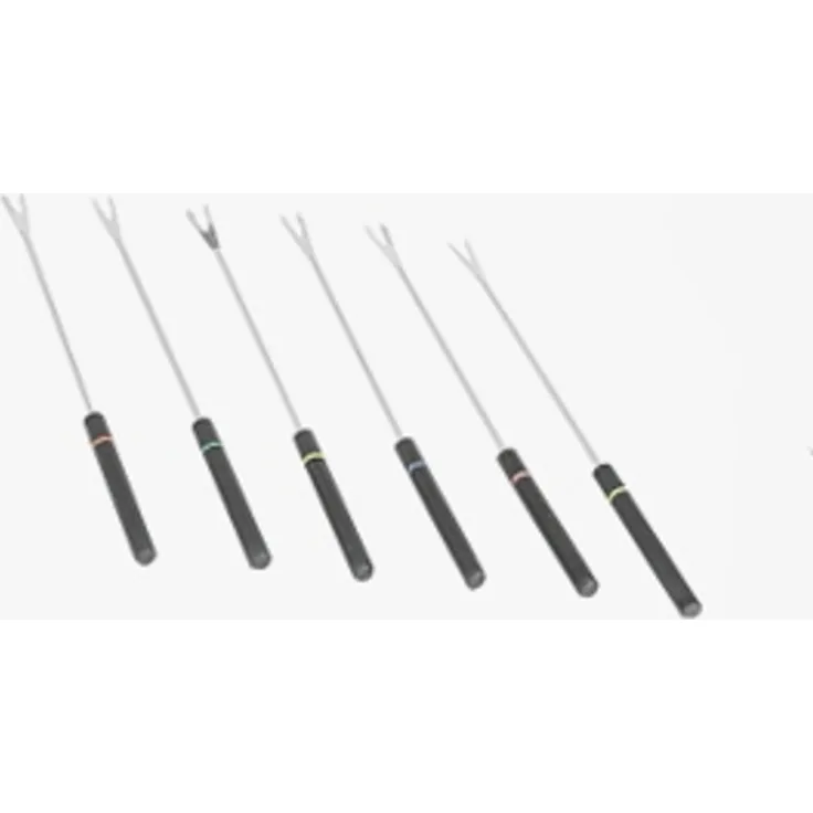 Fleischfondue Gabeln 6 schwarz