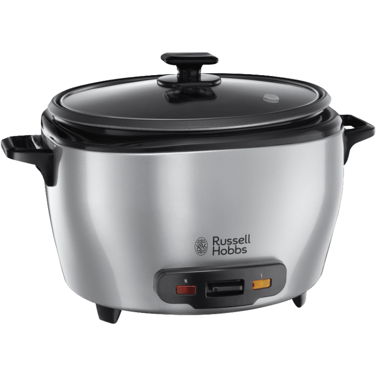 Russell Hobbs Reiskocher Maxi 2,5l inkl. Dampfgarer-Einsatz Warmhaltefunktion, antihaftbeschichteter Gartopf, Reislöffel & Messbecher Schongarer für Gemüse & Fisch, MaxiCook 23570-56 – Bild 1