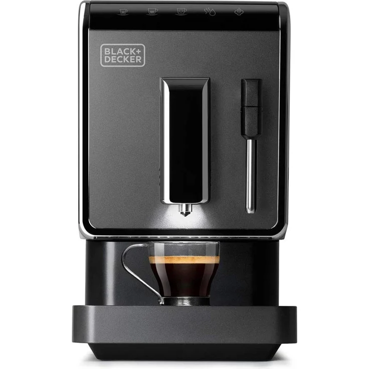 Black + Decker BXCO1470E - Kaffeevollautomat, 1.470W, Touch-Bedienfeld, anpassbare Kaffee-Optionen, abnehmbare Ausgabeeinheit, der Kaffee wird sofort gemahlen, schwarz – Bild 1