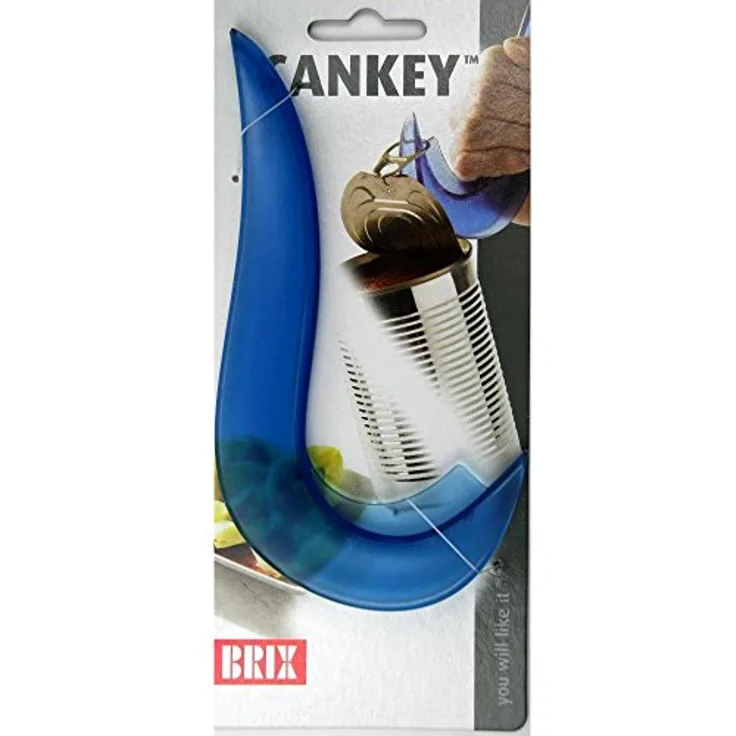 BRIX CANKEY Zugdeckelöffner, Dosenöffner blau transparent