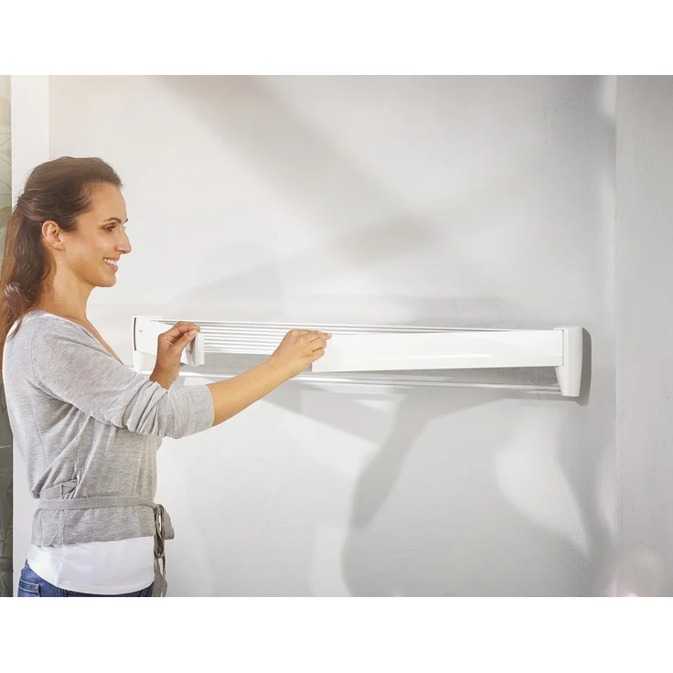 Leifheit ‎83100 Telegant 81 Protect Plus Wandtrockner zum Ausziehen, kompakter Hänge-Wäschetrockner, ausziehbar, ideal fürs Badezimmer oder den Balkon – Bild 5