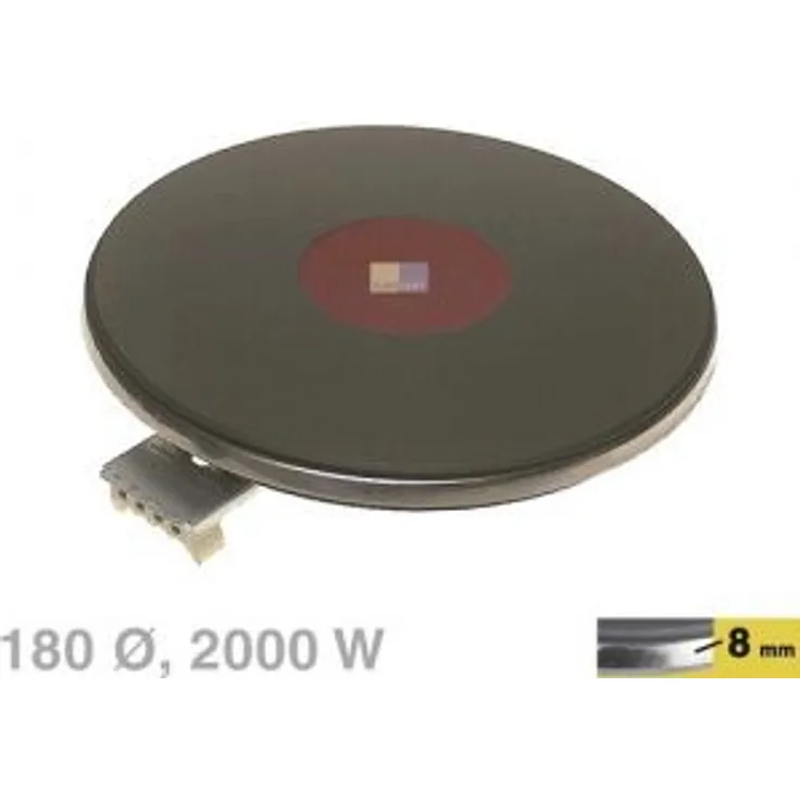 Europart Kochplatte 180mm Durchmesser 2000W 230V, AT! Bosch, Siemens, Neff, Bauknecht, Whirlpool, Ik