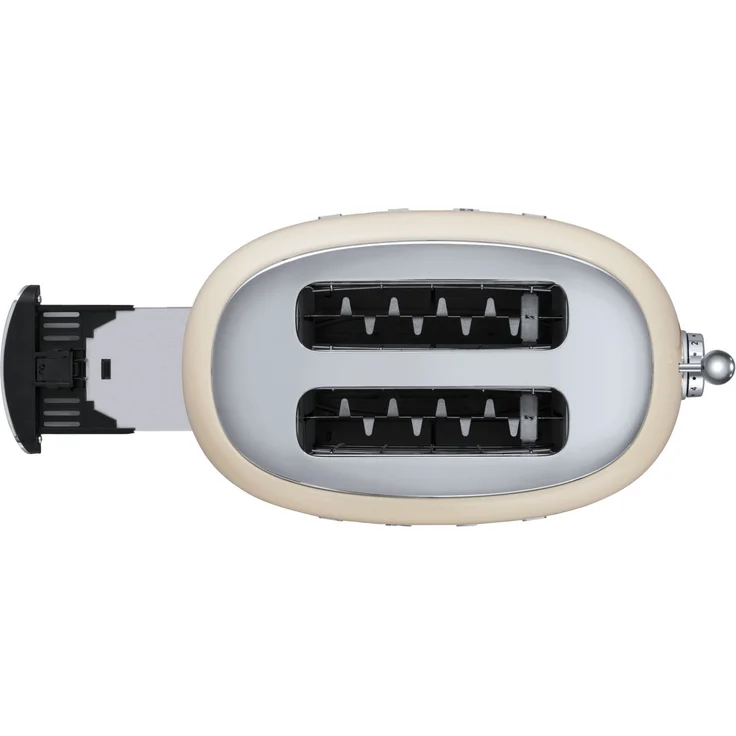 Smeg TSF01 CREU Doppelschlitztoaster, 950W, 6 Bräunungsstufen, creme – Bild 5