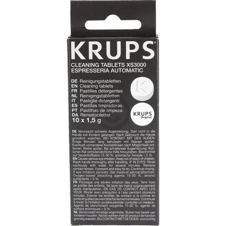 Reinigungstabletten Krups XS300010 für Kaffeemaschine Espressomaschine Kaffeeautomat 10Stk