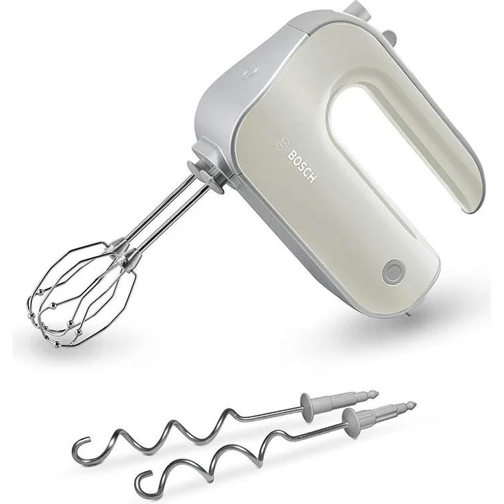 Bosch MFQ4030L Handrührer Styline, 5 Geschwindigkeiten, 500 Watt, 2 Rührbesen, 2 Edelstahl-Knethaken, spülmaschinengeeignet, mineral grey – Bild 1