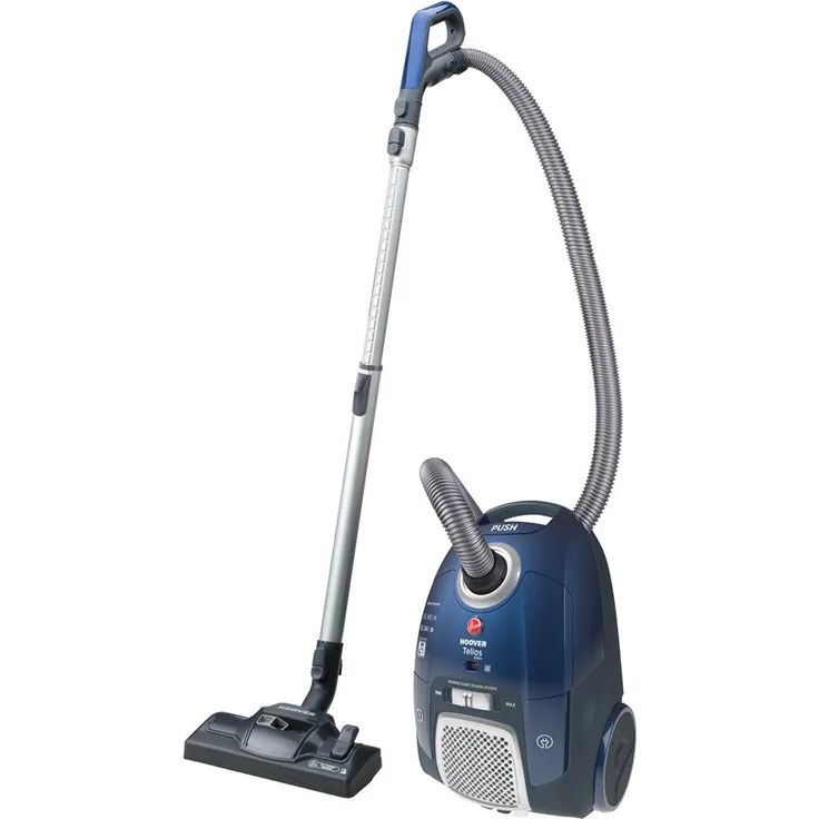 Hoover TX50 Telios Extra TX 50 PET, 4A+, 64dB, Staubsauger mit Beutel, Universalbodendüse, Kunststoff, 3.5 liters, blau