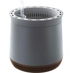 AIRY Pot - Luftreiniger Blumentopf für saubere Raumluft - rund - 1600 ml - 27 cm hoch - grau, braun