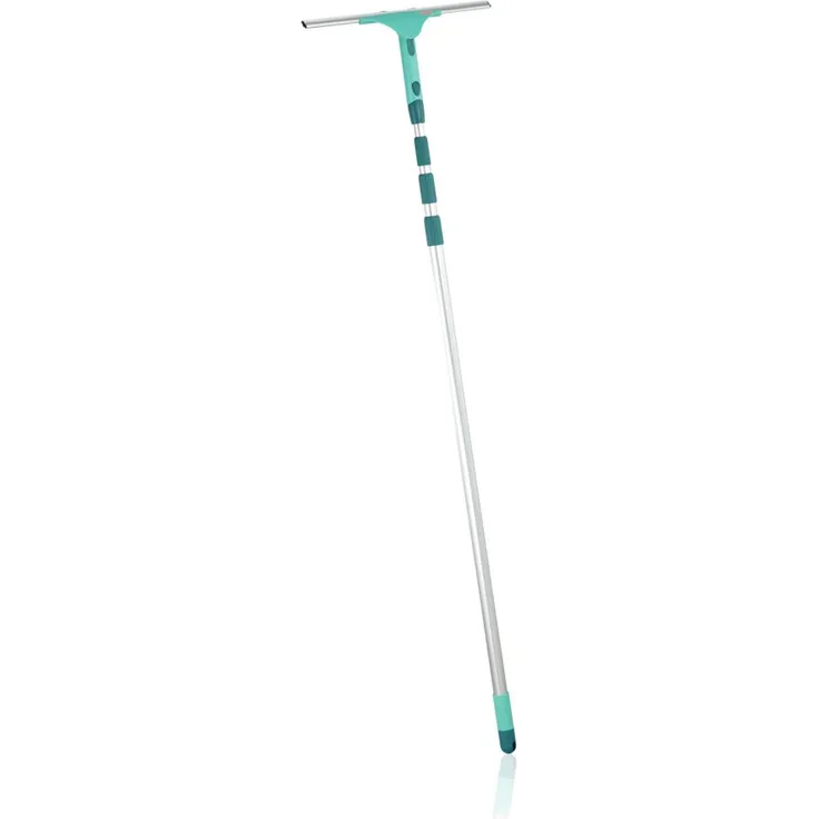 Leifheit Set Window Slider XL mit Mikrofaserbezug und Teleskopstiel 415 cm, ausziehbare Teleskopstange von 160 bis 415 cm, Stiel für hohe Räume, ideal für schwer erreichbare Stellen, mit Click-System