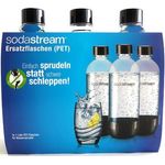 SodaStream PET Flasche 1 Liter, 3er Pack schwarz