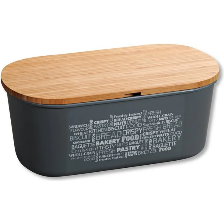 KESPER for kitchen & home Brotkasten, Kunststoff, Bambus, 1-tlg, mit Deckel als Schneidbrett