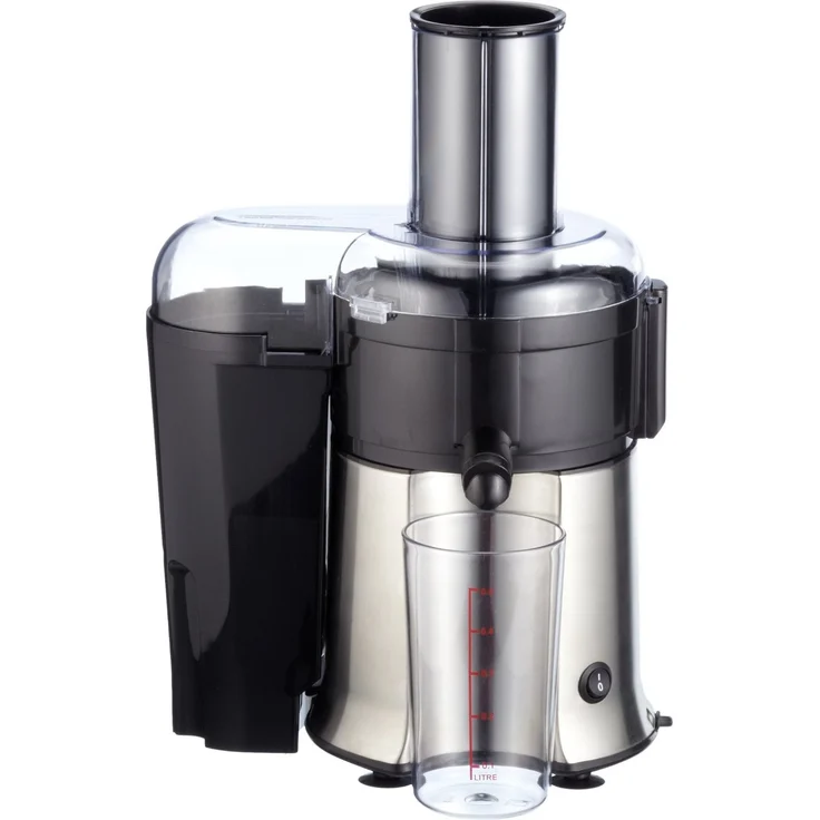 Gastroback 40117 Vital Juicer Pro, Zentrifugal, 700 Watt Multi-Motor, XL-Einfüllschacht 75 mm, ganze Früchte in Sekunden entsaften, spülmaschinengeeignet, Edelstahl, Silber – Bild 1