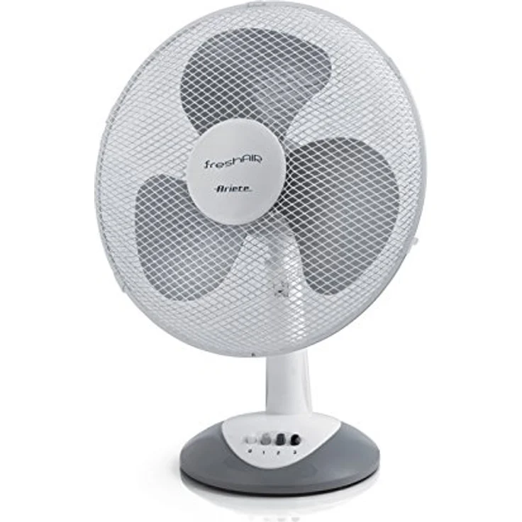 Ariete 847 Tischventilator, 3 Geschwindigkeiten, 3-Blatt Luftschraube, Oszillation und Neigungswinkel, 40 W, Kunststoff, weiß