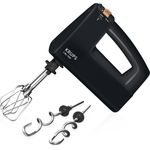 Krups 3 MIX 7000 Handmixer 60 Jahre Edition F6085, 500W, ergonomischer Griff, Geschwindigkeitsregler, Schneebesen & Knethacken aus Edelstahl, bis zu 1kg Brotteig, schwarz-kupfer