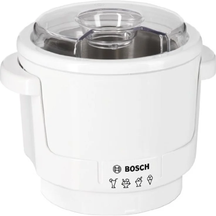 Bosch MUZ5EB2 Eisbereiter (400 W, passend für Bosch Küchenmaschinen MUM5, doppelwandig, max. 550 ml Eis, Rührwerkzeug) weiß – Bild 1