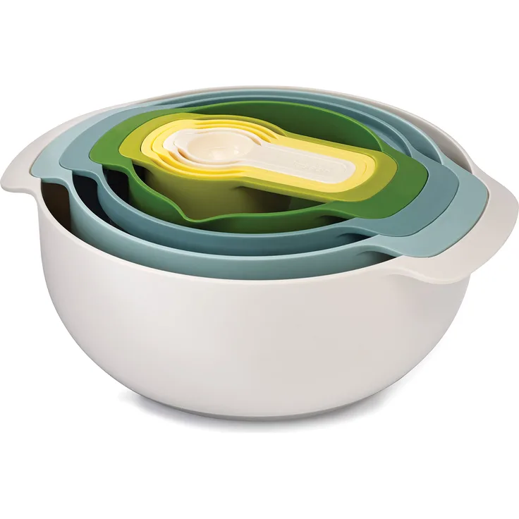 Joseph Joseph Nest 9 Plus - 9-teiliges Speisevorbereitungs-Set - opal