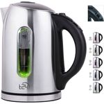 T24 Wasserkocher 2200W, Edelstahl, 1,7L, LED, 60 - 100 °C, Warmhaltefunktion, edelstahl - Preisvergleich