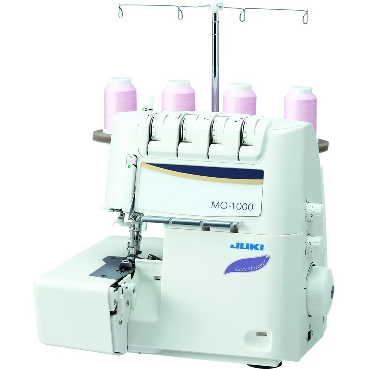 Juki MO-1000  1 Nähprogramm Nählicht 1500 Stiche pro Minute Overlock-Nähmaschine, weiß