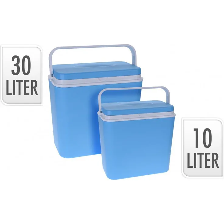 TOM Kühlerset Zweiteilig Blau Passive Kühlbox, 30L und 10L, blau, weiß