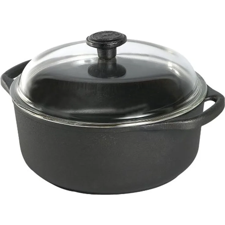 Skeppshult 4 Liter Bräter aus Gusseisen mit Glasdeckel - Made in Sweden