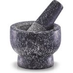 Zeller 24504 Mörser und Stößel-Set, Granit, anthrazit, ca. 9 x 9 x 6,5 cm