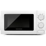 Black + Decker BXMZ700E Mikrowelle mit Grill, Standgerät, 20 Liter Garraum, 700 Watt, weiß