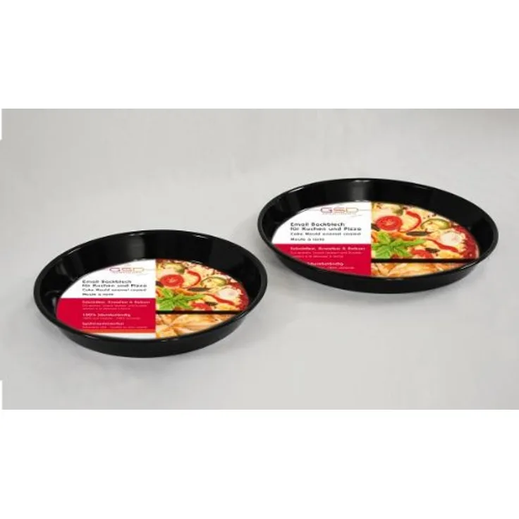 G S D Haushaltsgeräte 32 302 Back-/Pizzablech emailiert, 30 cm