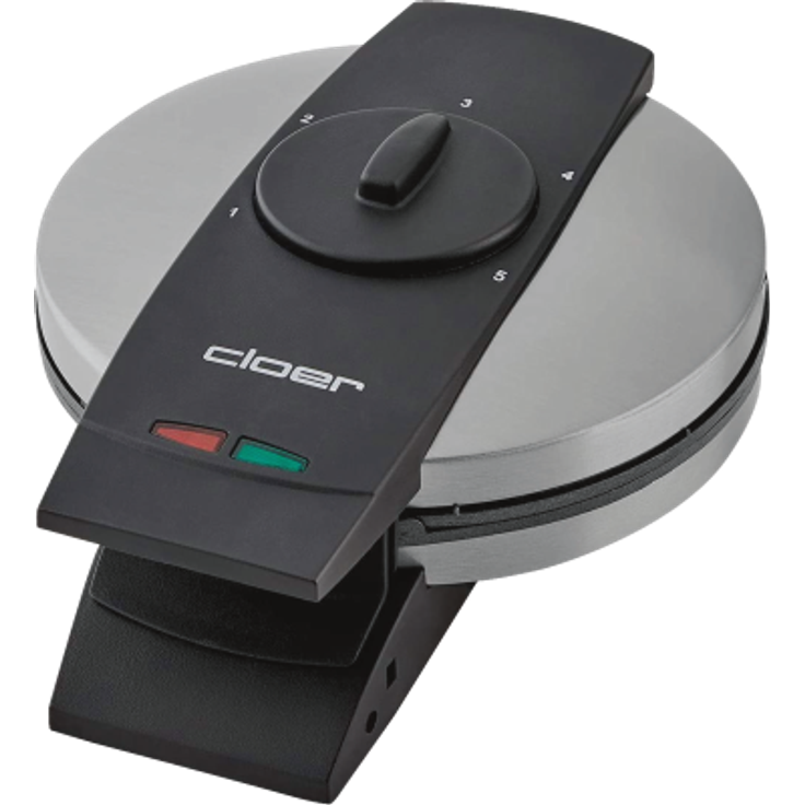 Cloer Waffelautomat 1639SR, 930W, Edelstahl, Herzen-Form