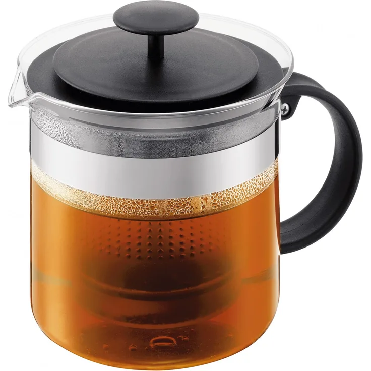 Bodum 1880-01 Teapress 1,5l schwarz Teapot Bistro Nouveau