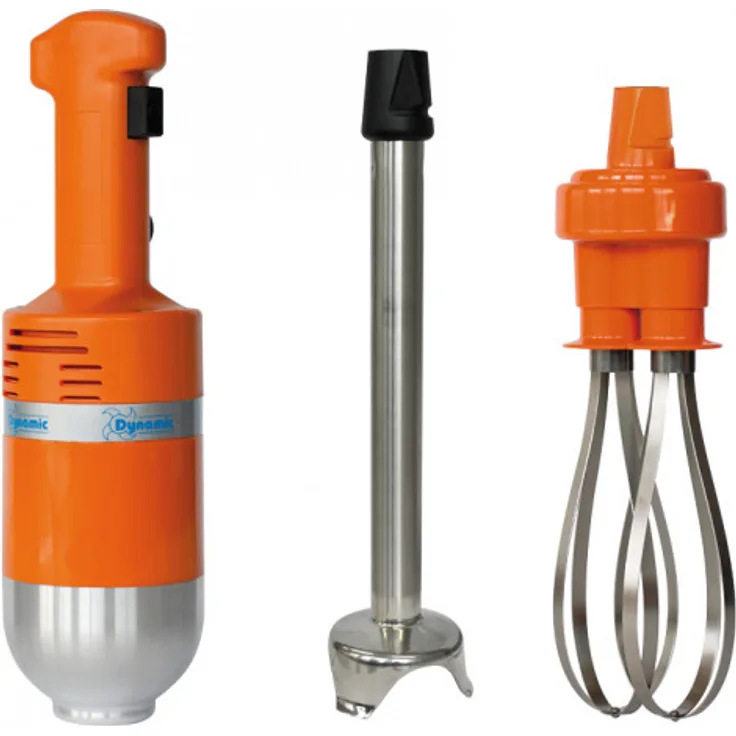 Dynamic Senior Kombi 300 Stabmixer, 350W, bis zu 40 L Verarbeitungsmenge, Aufsätze abnehmbar, Edelstahl, orange